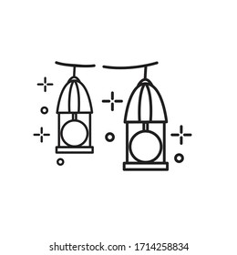 illustration of a shining lamp