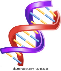 An Illustration Of A Shiny DNA Double Helix Icon