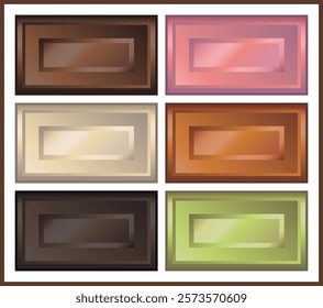 Illustration of shiny, glossy chocolate for Valentine's Day, etc.
Milk, Strawberry, White, Caramel, Dark, and Matcha - Pistachio set.
Without text.