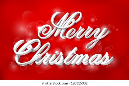 illustration of shiny Merry Christmas background