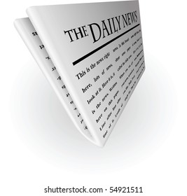 Illustration of shiny news newspaper icon