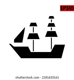 illustration of ship glyph icon