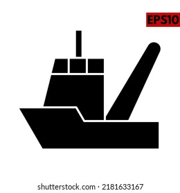 illustration of ship glyph icon