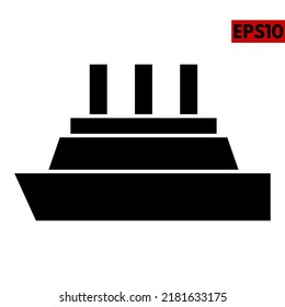 illustration of ship glyph icon