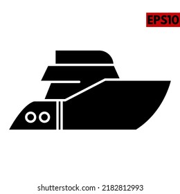 Illustration Of Ship Glyph Icon