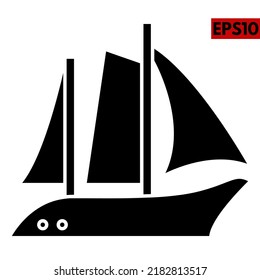 Illustration of ship glyph icon