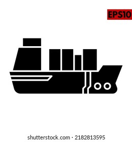 Illustration of ship glyph icon
