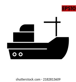 Illustration of ship glyph icon