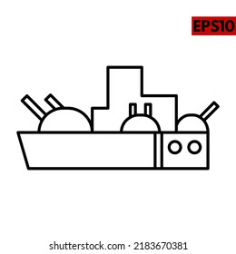 ilustración del icono de línea de envío