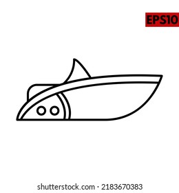 illustration of ship line icon