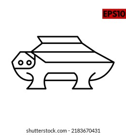 illustration of ship line icon
