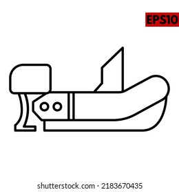 illustration of ship line icon