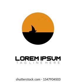  illustration of ship  logo design