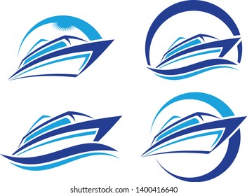 illustration ship logo.Ocean ship graphic. Marine boat transport symbol. Nautical icon. 