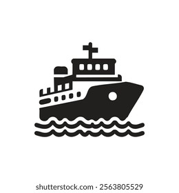 illustration of a ship, ship silhouette, ship icon