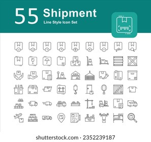 Illustration of Shipment Collection design Line Icon. Shipment Outline Icon Pack. Set of Shipment Line Icon