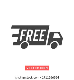 illustration of shipping truck icon. vector symbol.