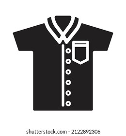 La ilustración del vector de icono de camisa. Adecuado para la moda, la ropa o el libro de dibujo para jóvenes estudiantes.