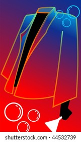 Illustration of shirt with pattern background	