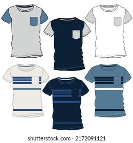 Illustration Shirt Silhouette Right Side Pocket Stock Vector (Royalty ...