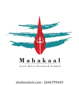 An illustration of Shiv third Eye, A vector art of lord Shiva forehead symbol, A vector drawing of Hindu culture worship