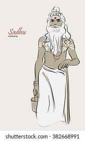 Illustration, Shiva's sadhu, yoga