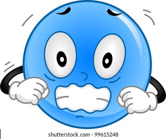 Illustration of a Shivering Smiley