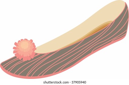 ilustración del zapato en blanco