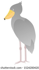 Illustration of a Shoebill standing still