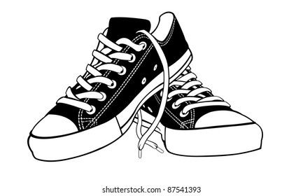 illustration of shoes isolated on white