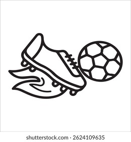 Illustration of shoes used for playing football