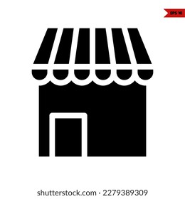 illustration of shop glyph icon 