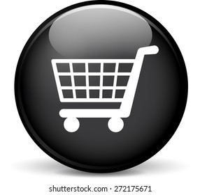 Illustration of shop modern design black sphere icon