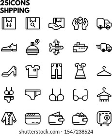 illustration of shoping flat icon