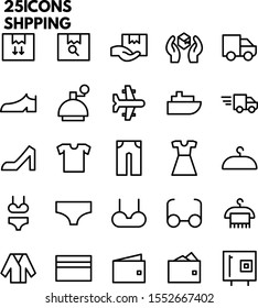 illustration of shoping flat icon