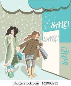 Illustration of shopping
