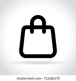 Illustration of shopping bag icon on white background