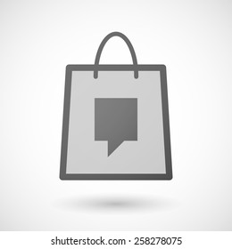 Illustration of a shopping bag icon with a tooltip