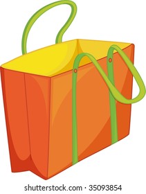 illustration of shopping bag on white