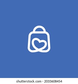 ilustración de la bolsa de compra vector con estilo de línea