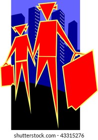 Illustration of shopping with couples	