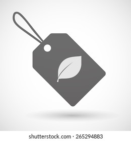 Illustration of a shopping label icon with a leaf