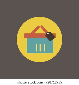 Illustration of shopping online basket