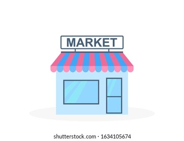 illustration of a shop's flat design