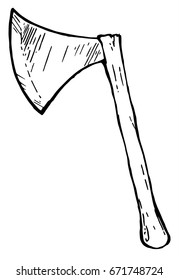 Illustration of a Short Throwing Axe
