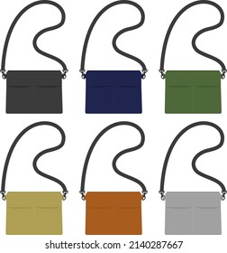 Illustration of a shoulder bag with a calm color