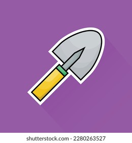 Illustration of Shovel in Flat Design