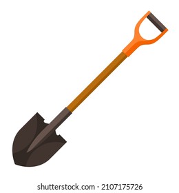 Illustration of shovel. Garden tools and equipment.