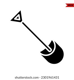 illustration of shovel glyph icon