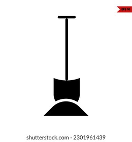 illustration of shovel glyph icon